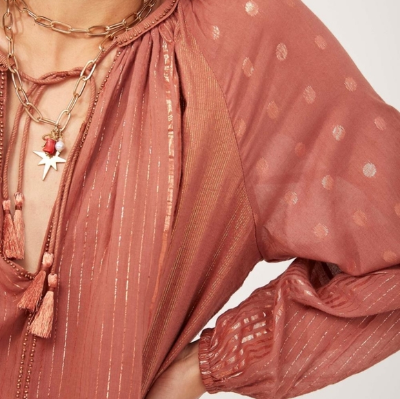 NWT Rapsodia metallic bronze tunic top Small/Medium - Picture 4 of 5